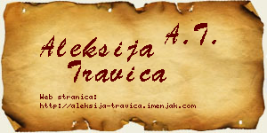 Aleksija Travica vizit kartica